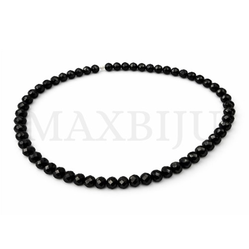 Flat, faceted glass beads – 8x10mm.