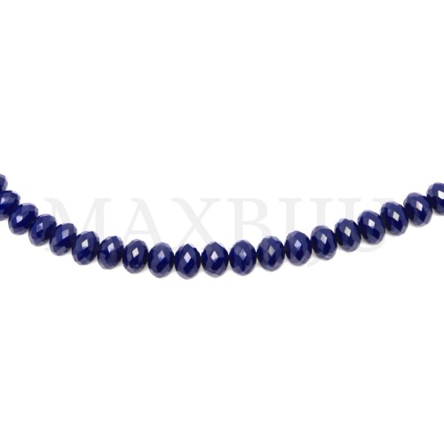 Flat, faceted glass beads – 4x6mm.