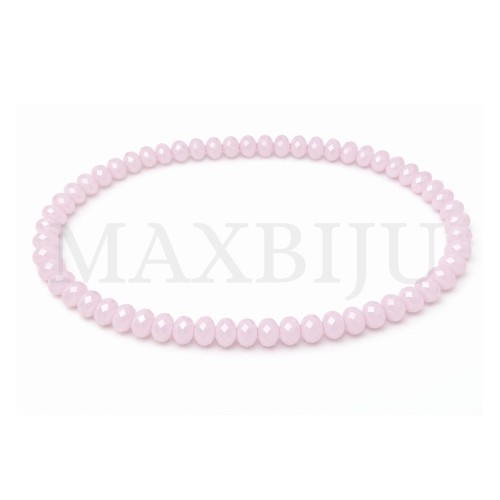 Flat, faceted glass beads – 4x6mm.