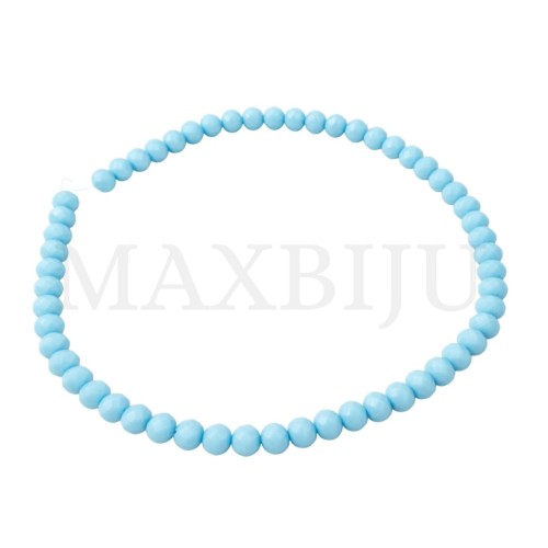 Flat, faceted glass beads – 4x6mm.