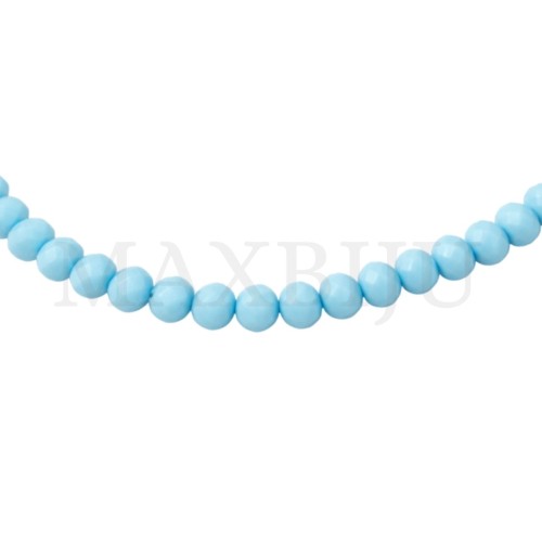 Flat, faceted glass beads – 3x4mm.