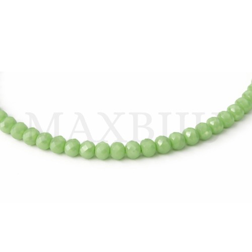 Flat, faceted glass beads – 3x4mm.