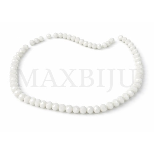 Flat, faceted glass beads – 3x4mm.