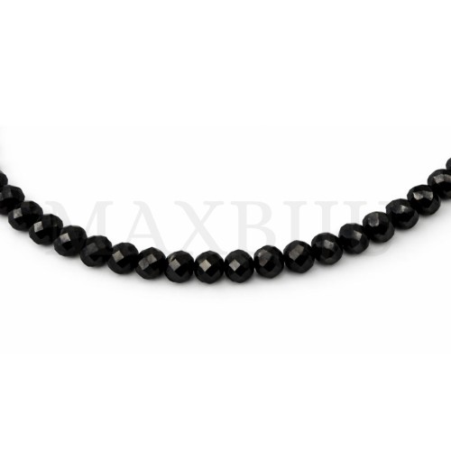 Flat, faceted glass beads – 2x3mm.