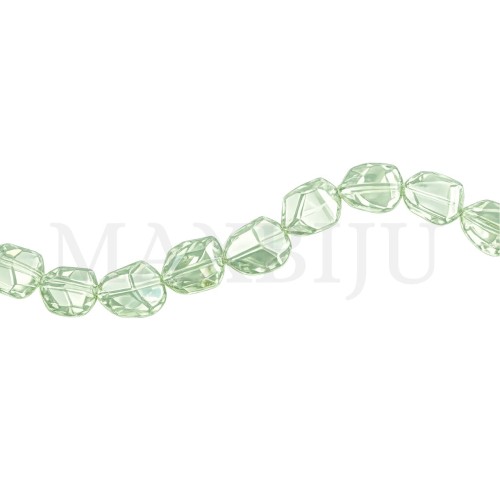 Faceted glass beads 76cm.