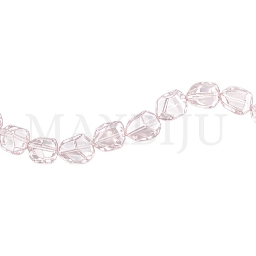 Faceted glass beads 76cm.