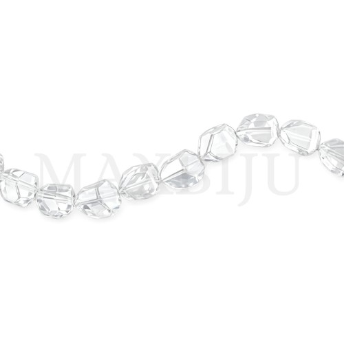 Faceted glass beads 76cm.