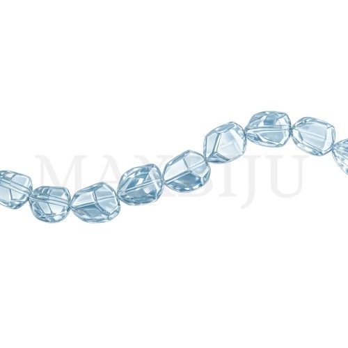 Faceted glass beads 76cm.
