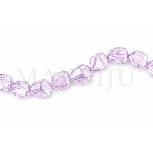 Faceted glass beads 76cm.