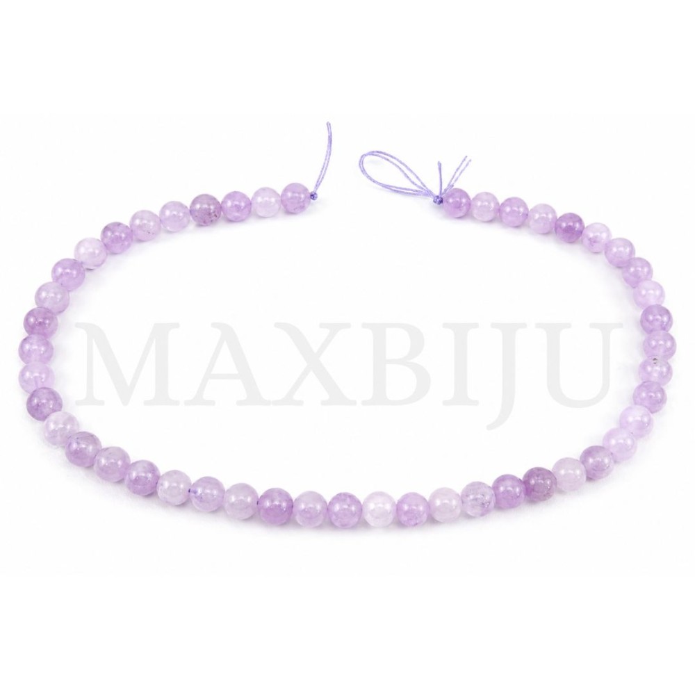 Strings of 6mm Lavender Quartz.