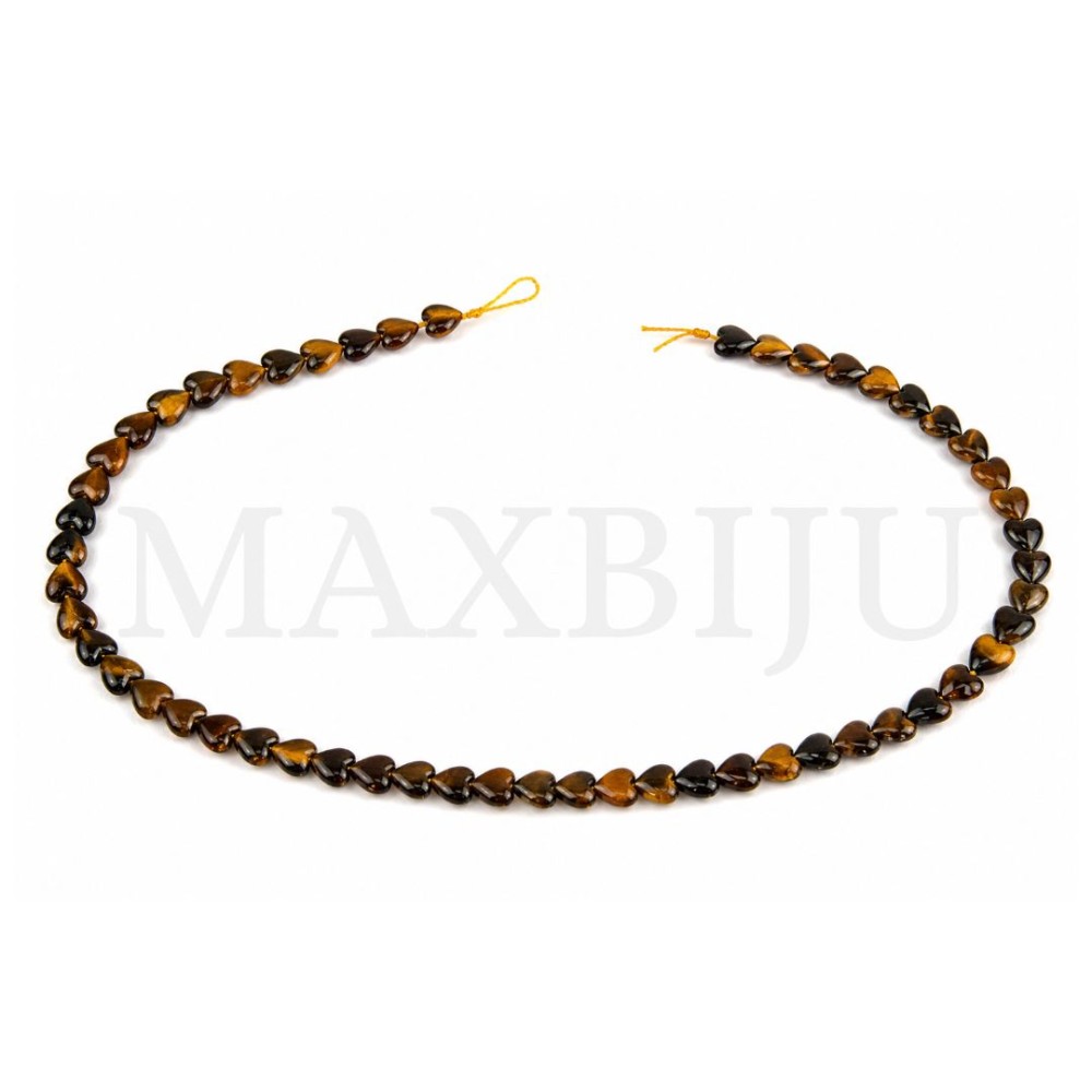 Tiger's Eye Strings - Heart 6mm.