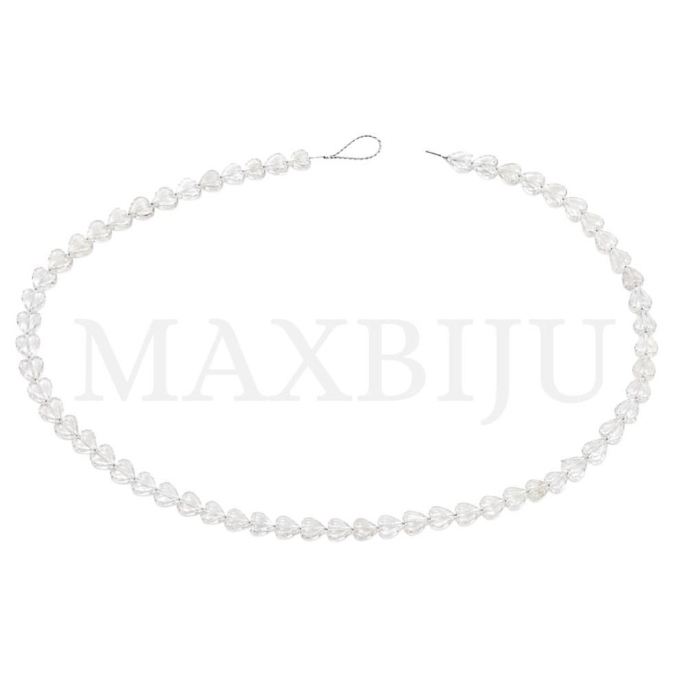 White Crystal Strings – Heart 6mm.