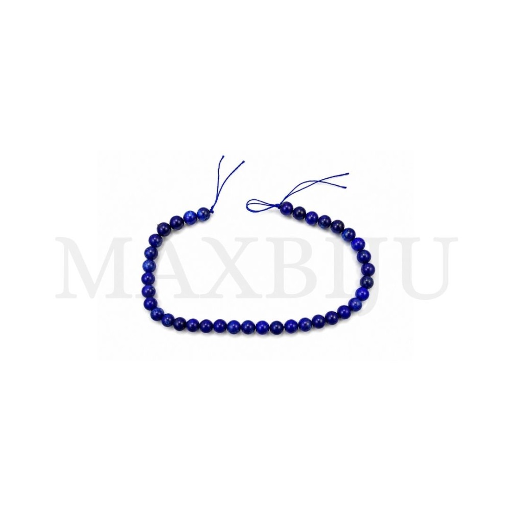 Strings of 6mm lapis lazuli.