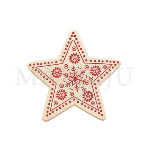 Christmas Wood Star (6cm)