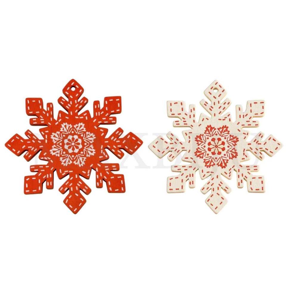 Christmas Wood Snow Flake (6cm)