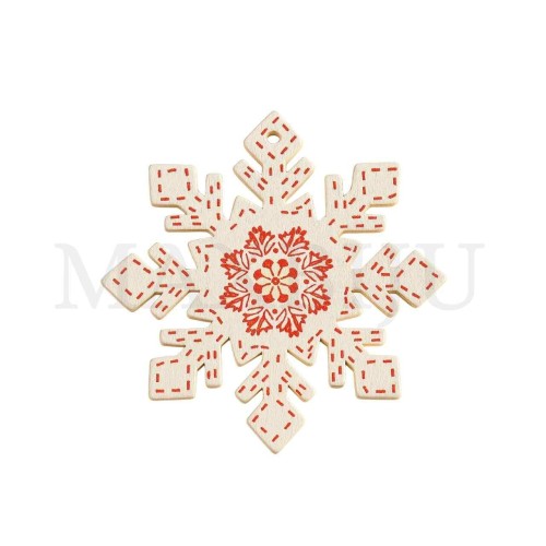 Christmas Wood Snow Flake (6cm)
