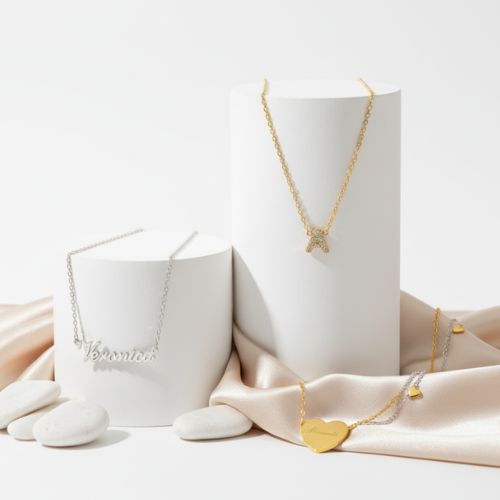 Names-Letters-Words-Signs Steel Necklace