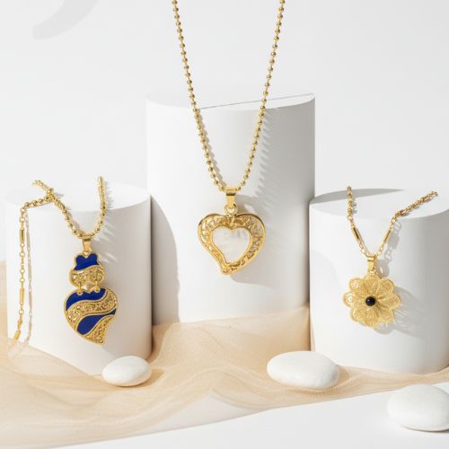 Portuguese Symbols Steel Necklace