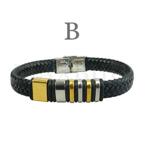 Stainless Steel "Braided Leather Bracelet"
(20,50cm)