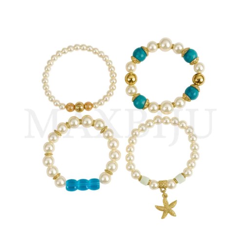 Rhodium "Pearl  Bracelets"