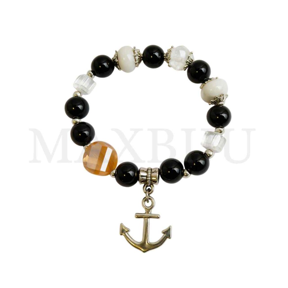 Rhodium Plated "Anchor Bracelet"