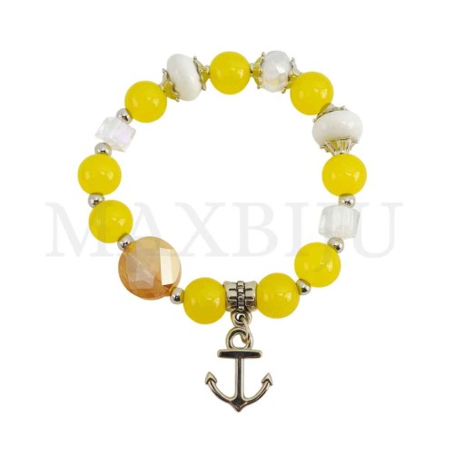 Rhodium Plated "Anchor Bracelet"