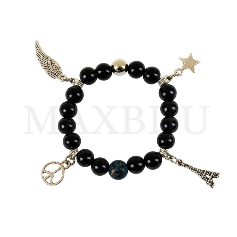 Rhodium Plated "Pendant Bracelet"