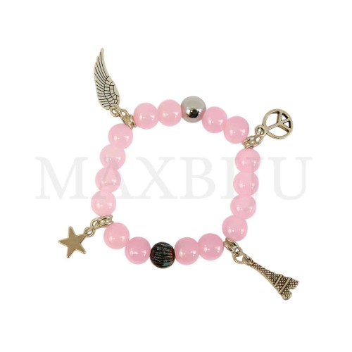 Rhodium Plated "Pendant Bracelet"