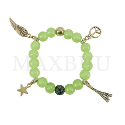 Rhodium Plated "Pendant Bracelet"