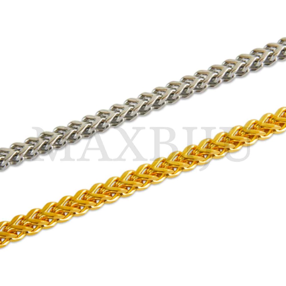 Steel Palmier Mesh Bracelet
 (19cm) 4x4mm