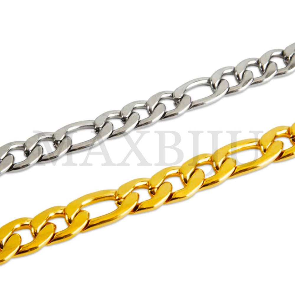  Steel Figaro Links Bracelet 
(20,5cm) 4x12mm