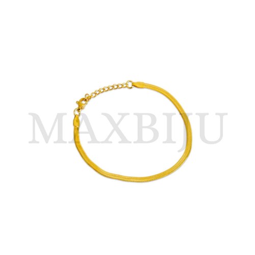 Stainless Steel Snake Bracelet 
 (20cm) 3x1mm