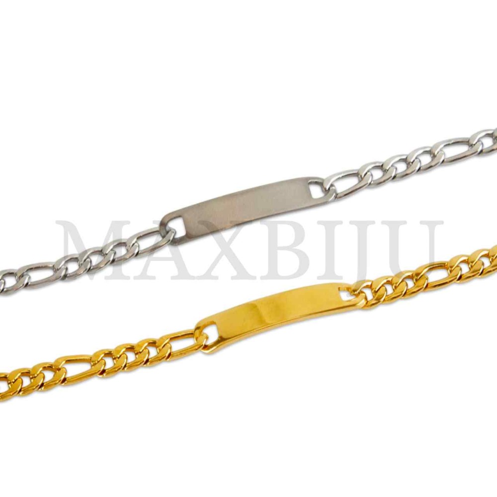 Steel Figaro Links Bracelet 
(18cm) 7x36mm