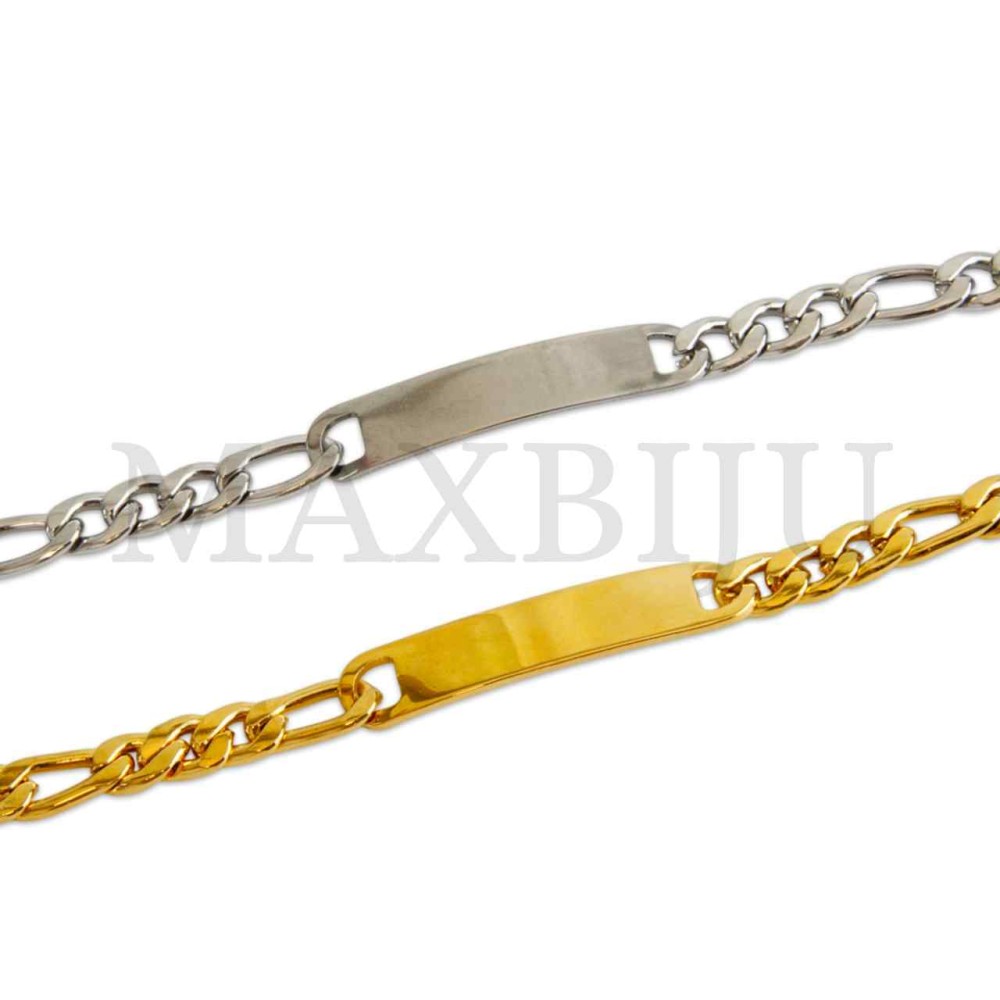 Steel Figaro Links Bracelet 
(19cm) 9x43mm