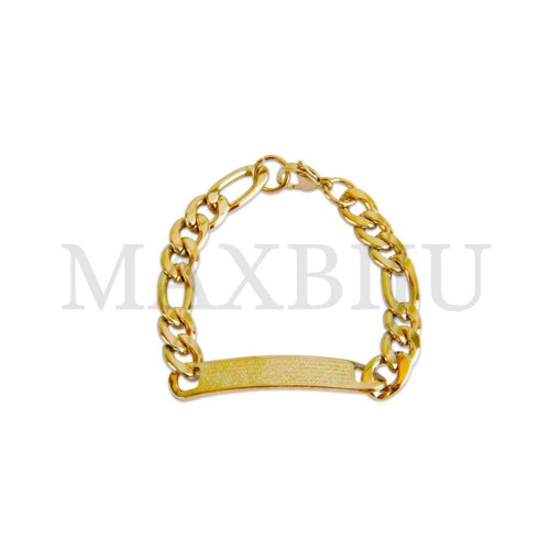 Steel Figaro Links Bracelet "Pai Nosso"
(19cm)10x50mm