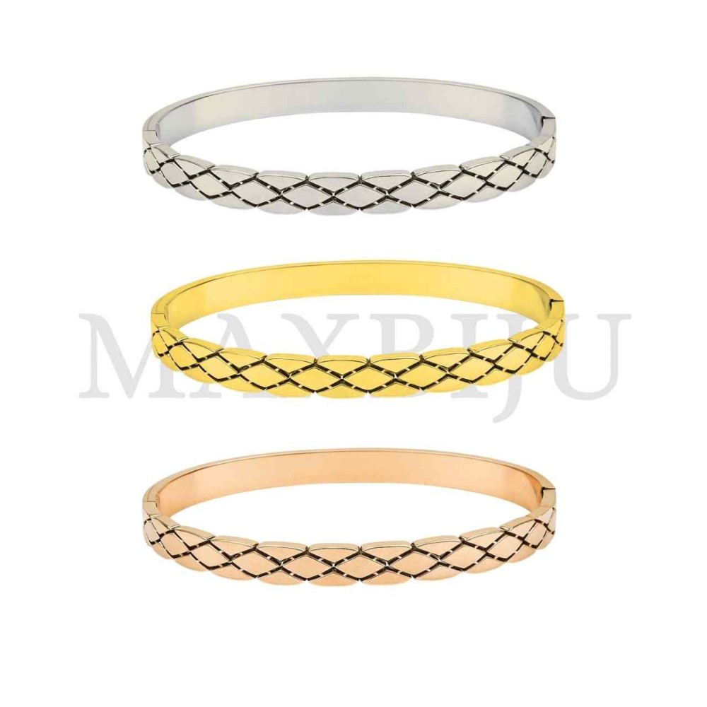Stainless Steel "Braid Pattern Bracelet" (6cm)