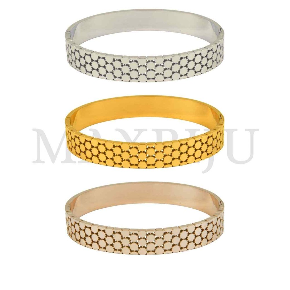 Stainless Steel "Honeycomb Pattern Bracelet" (6cm)
