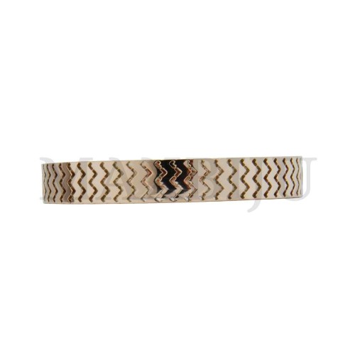 Stainless Steel "Jagged Stripes Bracelet" (6cm)