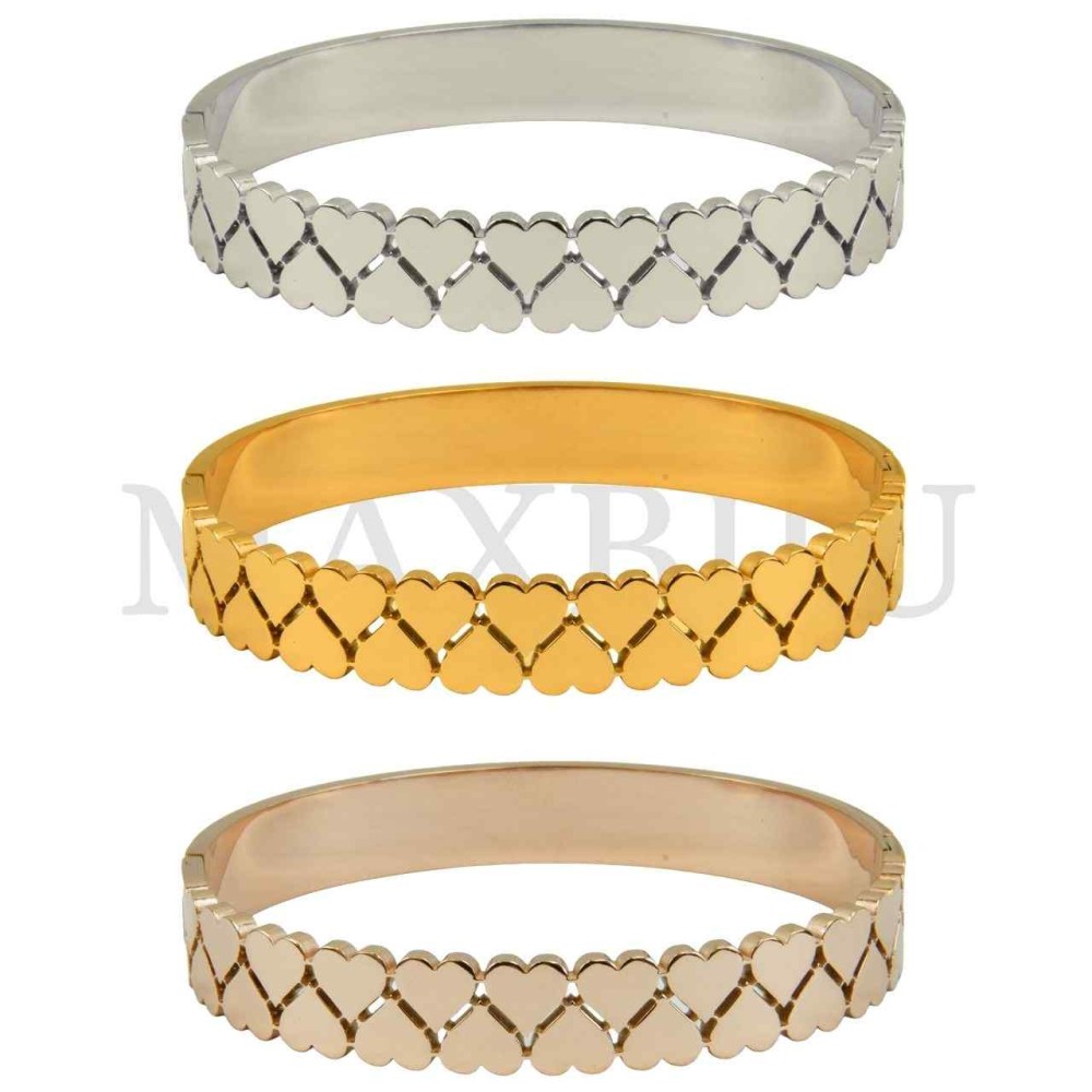 Stainless Steel "Heart Pattern Bracelet" (6cm)