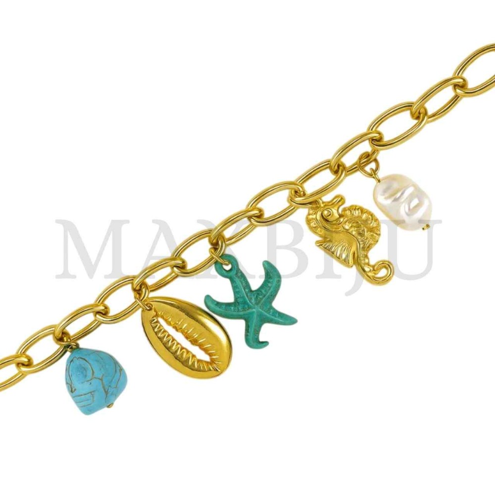 Stainless Steel "Ocean Charm Bracelet"
(20cm)