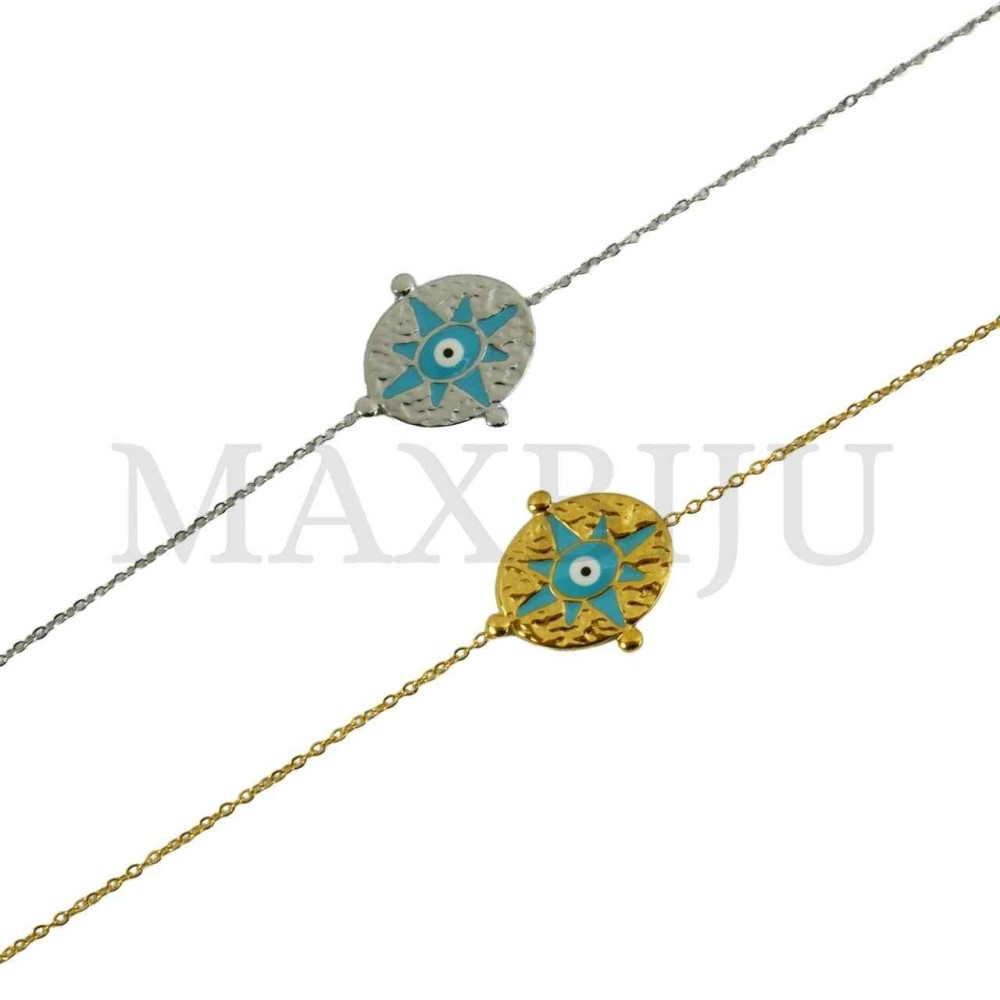 Stainless Steel "Evil Eye Bracelet"
(20cm)