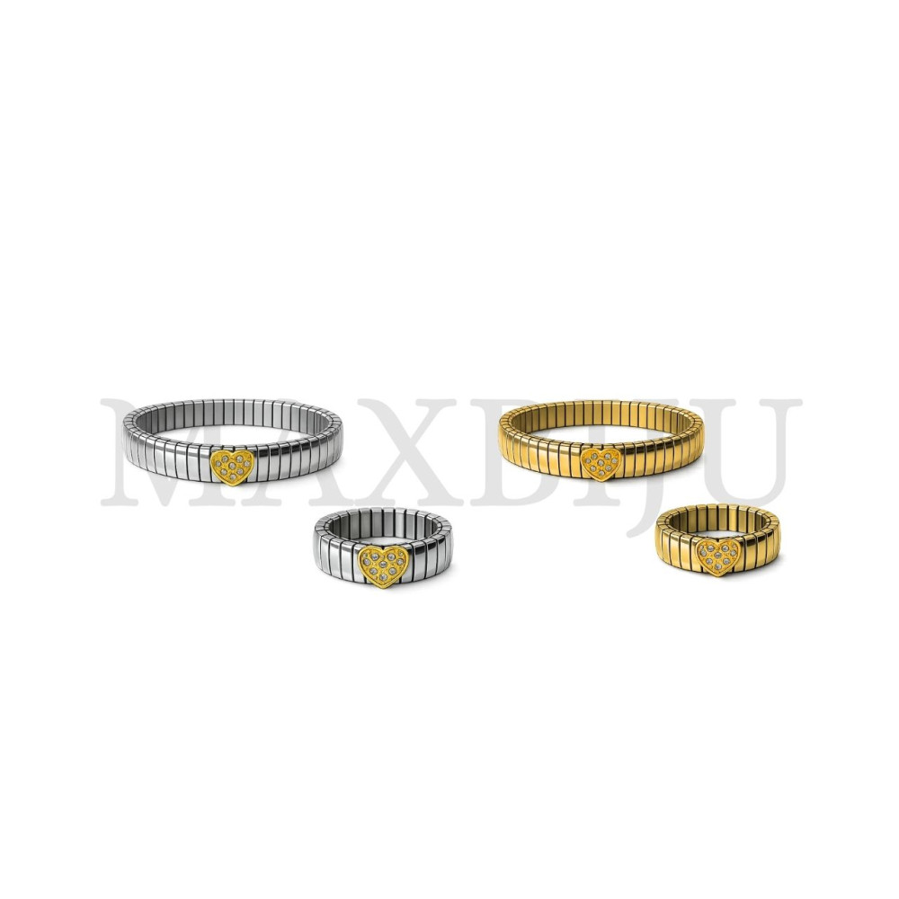 Stainless Steel Bracelet and Ring Set- Adjustable