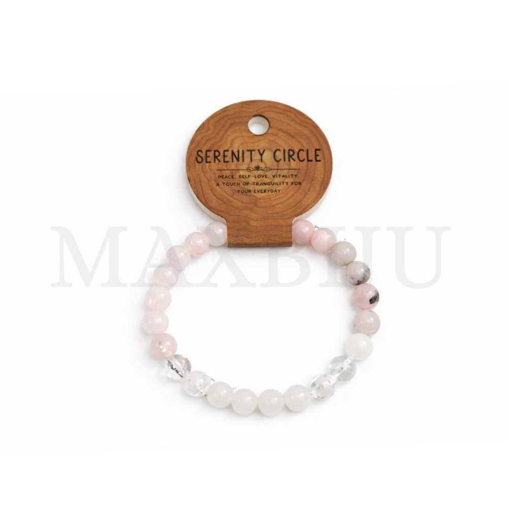 8mm Elastic Stone Bracelet – (Serenity Circle).