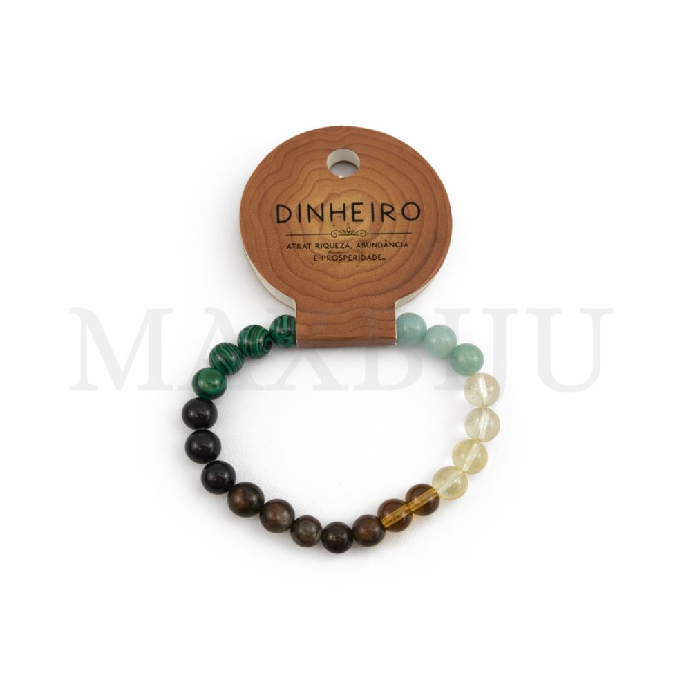 8mm Elastic Stone Bracelet - (Money).