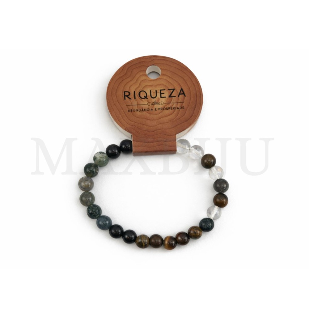 8mm Elastic Stone Bracelet - (Wealth).