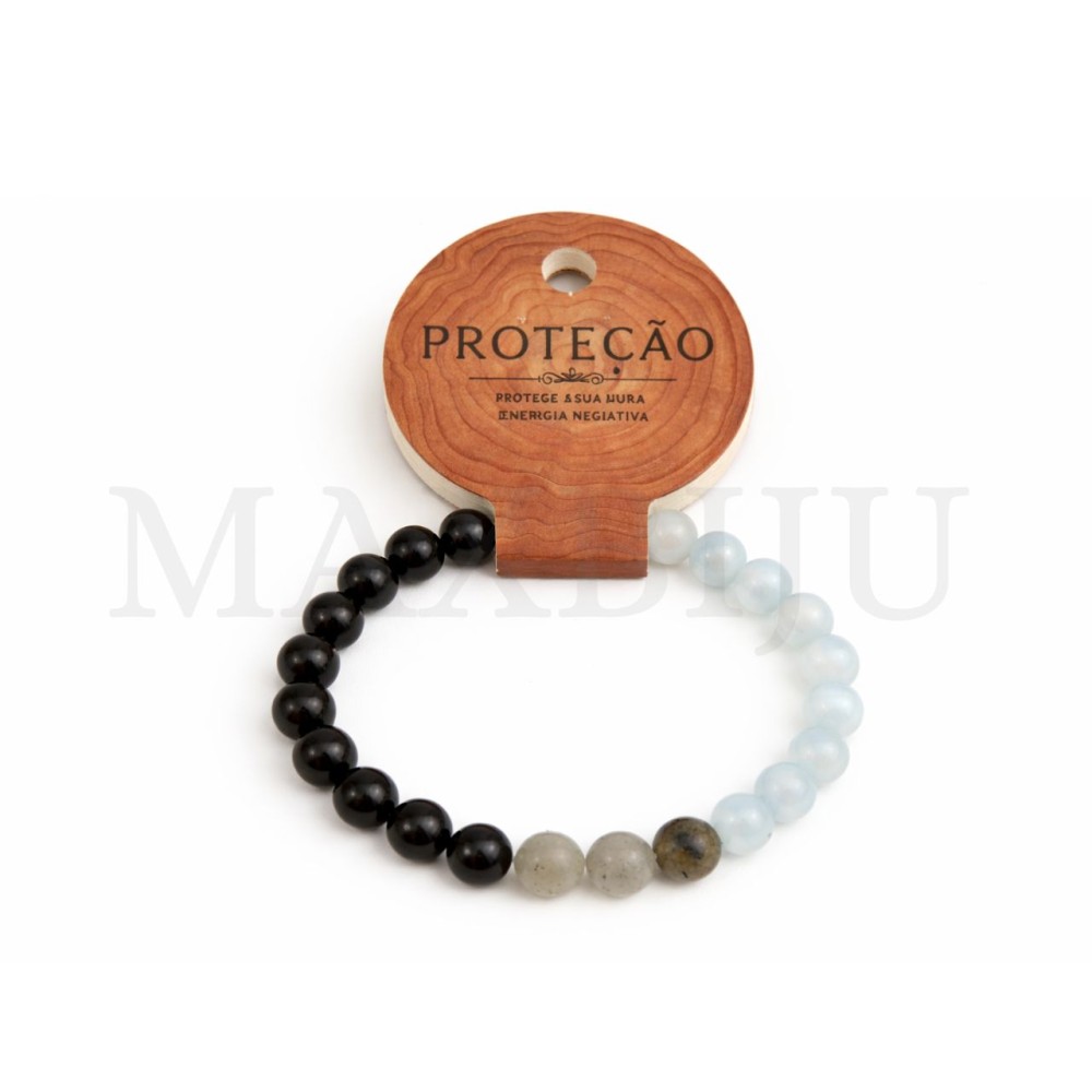 8mm Elastic Stone Bracelet - (Protection).