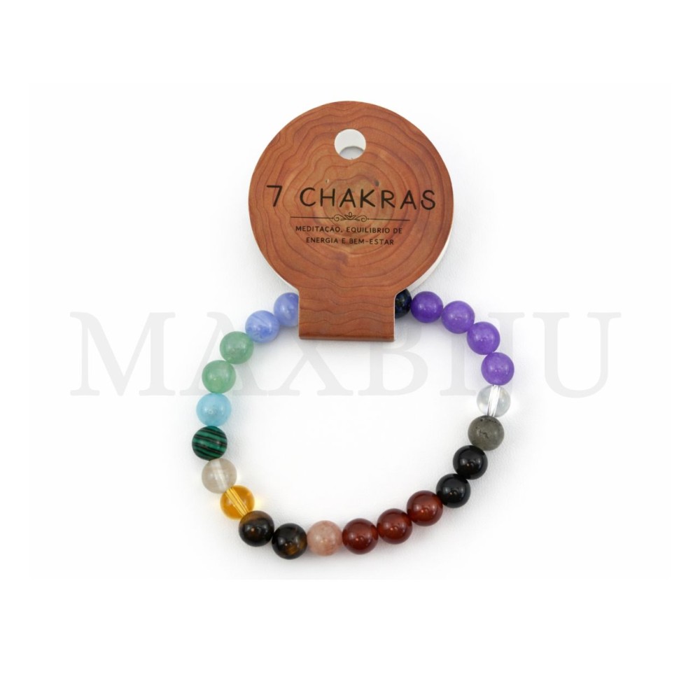 8mm Elastic Stone Bracelet – (7 Chakras).