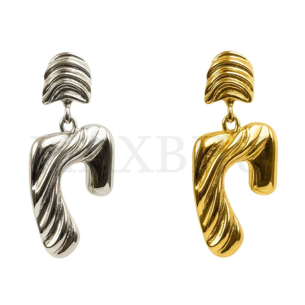 Metal Earrings - Organic Form