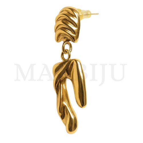 Metal Earrings - Organic Form