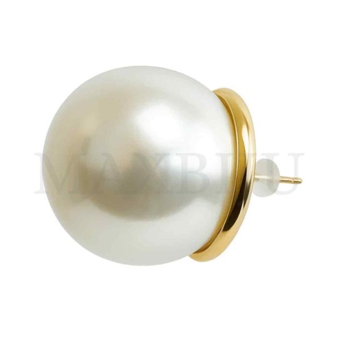 Metal Earrings - Pearl Earring